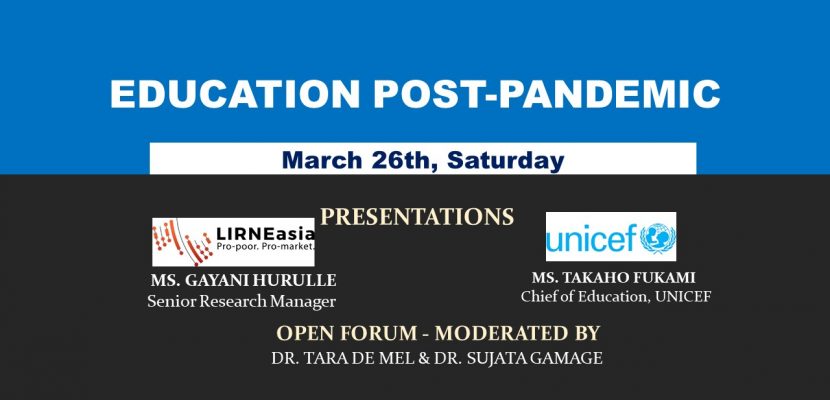 Policy Dialogue #20: Education Post-Pandemic